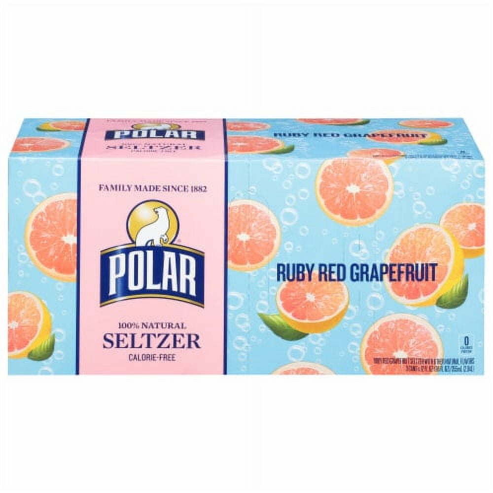 2X-Polar Ruby Red Grapefruit Flavored Seltzer Water Cans - 12 fl oz - 8 pk