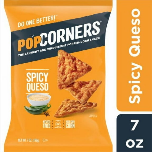 2X - PopCorners Spicy Queso Popped Corn Chips-7 oz