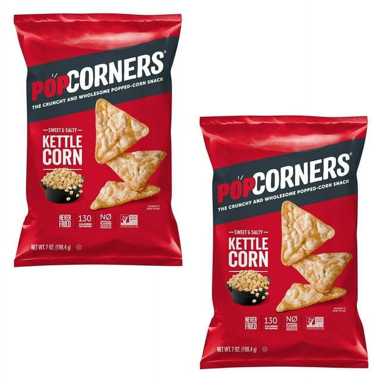 2X - Popcorner Kettle Corn Popped Corn Chips, 7 Ounce - Walmart.com