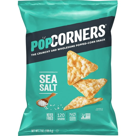 2X - Popcorners Sea Salt, 7 Oz