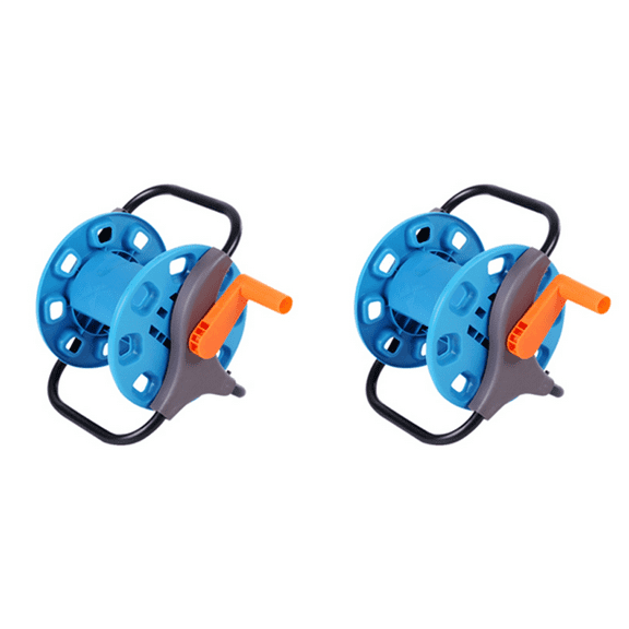 2X Portable 20M Household Garden Water Hose Reel Cart Pipe Storage Car Washer Pipehose Winding Tool Rack Holder