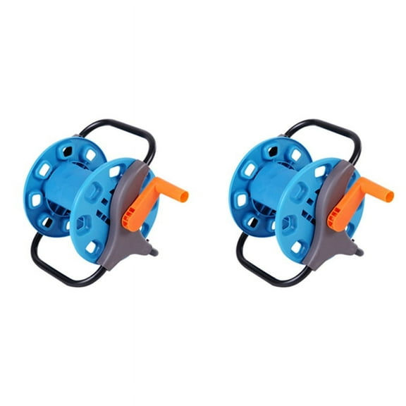 2X Portable 20M Household Garden Water Hose Reel Cart Pipe Storage Car Washer Pipehose Winding Tool Rack Holder
