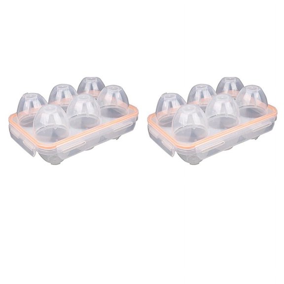 2X Portable Camping and Leakproof 6 Eggs Carrier Container Case