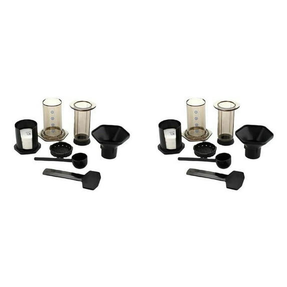 2X Portable Coffee Pot Hand Brewed French Pot Hand Drip Filter for Office Home Travel Camp Coffee Maker