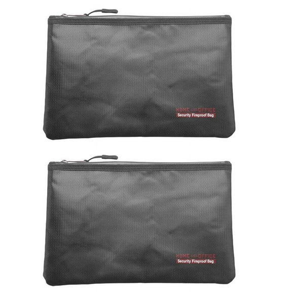 2X Portable Fireproof Waterproof Document Envelope File Folder Cash Pouch Money Bag Lipo Safe B