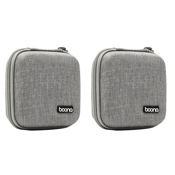 2X Portable Travel Storage Bag Multi-Function Bag for Air/ Bank Data Cable Charger Headset Gray