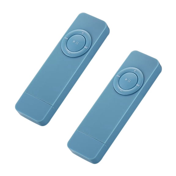 2X Portable USB Sport U Disk Mini Mp3 Music Player Support 32GB TF CardBlue,2 x MP3 Player 2 x rope,blue