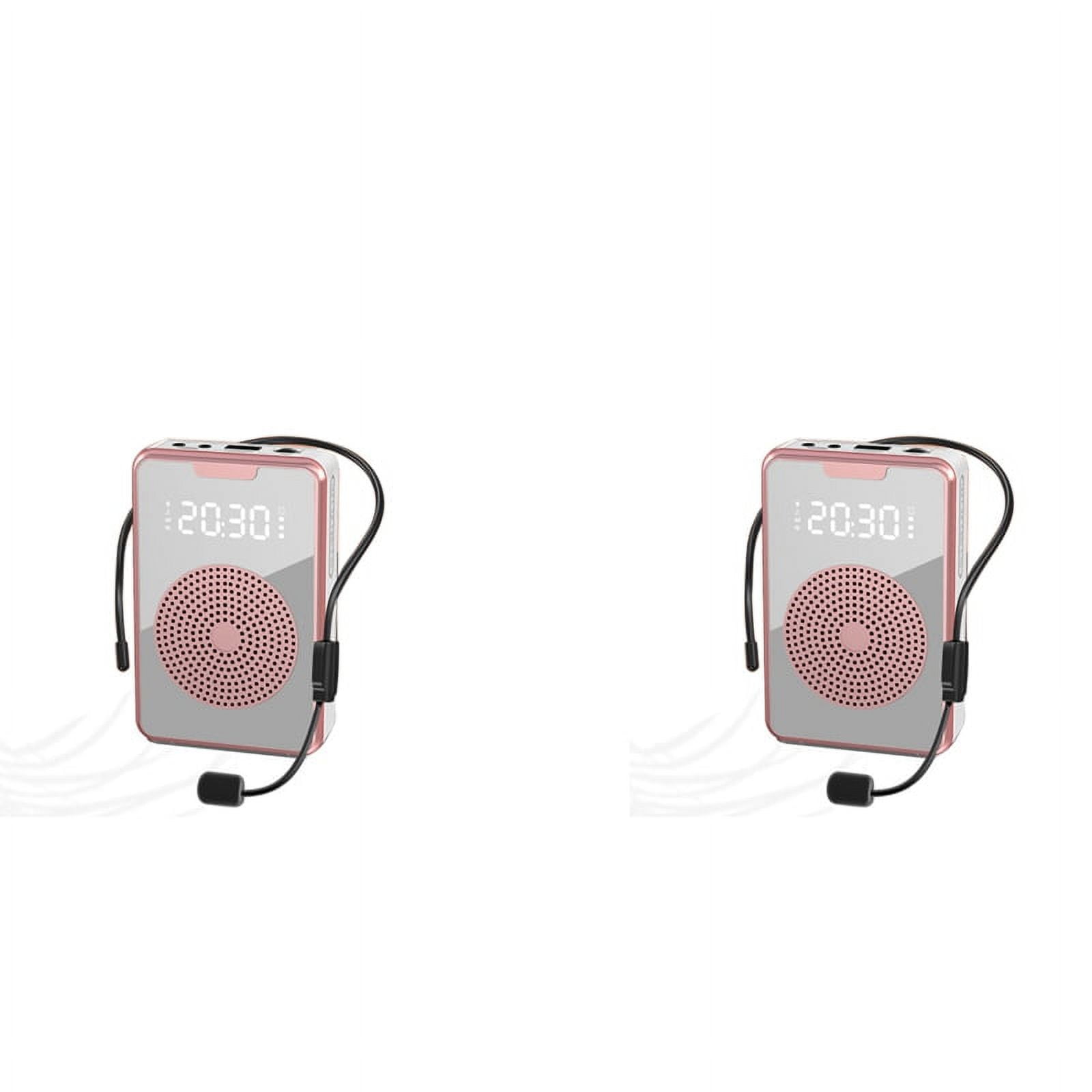 2X Portable for Teachers with Microphone Headset,Rechargeable Speaker for Training,Tour Guide,Classroom