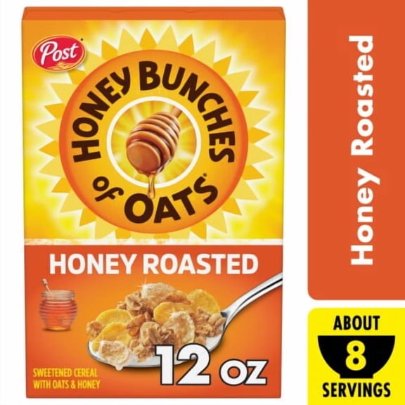 2X - Post Honey Bunches of Oats Honey Roasted Cereal-12 oz