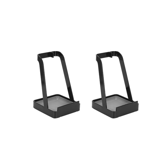 2X Pot Lid Holder,Kitchen Organizer Rack,Spoon Rest Rack Holder,Stainless Steel Lid Stand,Utensils in Kitchen,Black