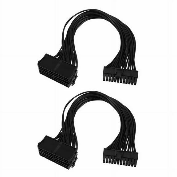 2X Power Supply Splitter, Dual PSU Cable Adapter 24 Pin 20+4 Pin ATX Motherboard Adapter Extension Cable