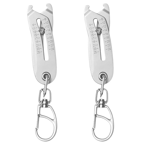2X Precise Thread Size Checker Keychain,Bolt and Nut Identifier Gauge Bolt Finder Keychain