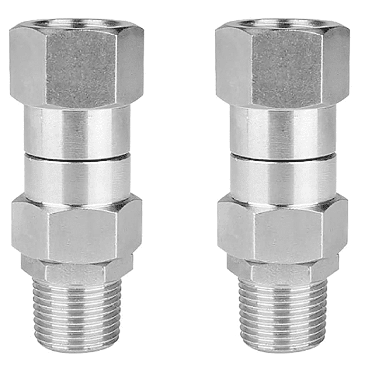2X Pressure Washer Swivel, 3/8 Inch NPT Male Thread Fitting, 4500 PSI