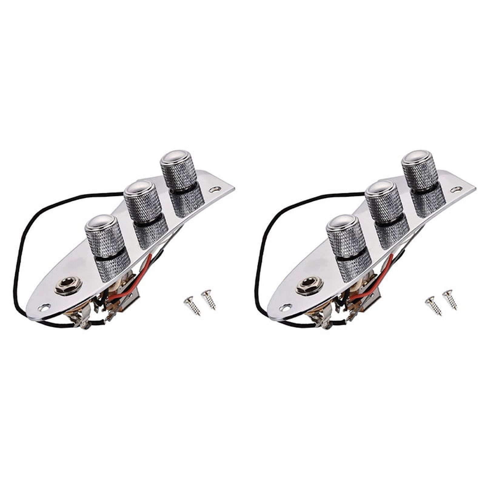 2X Prewired Control Plate for Jazz Bass Guitar,Loaded J Bass Control