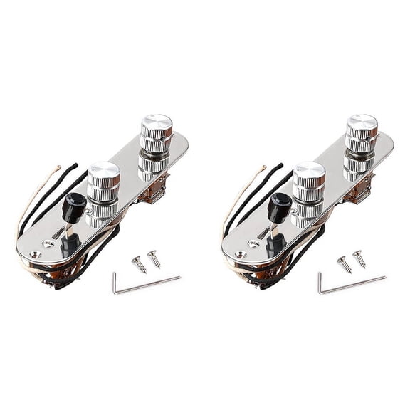 2X Prewired Guitar Control Plate,Loaded 3-Way Blade Switch Push Pull Potentiometer Excellent Pot Speed Knobs