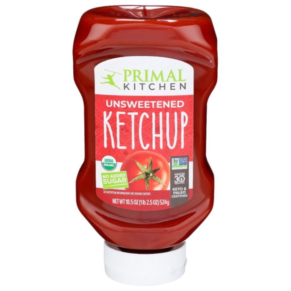 2X - Primal Kitchen Organic Unsweetened Ketchup 18.5 oz Package May Vary