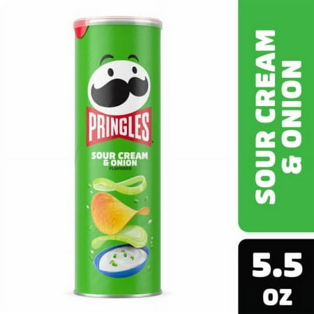 2X-Pringles Sour Cream and Onion Potato Crisps Chips - 5.5 oz