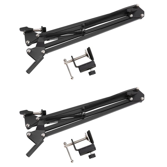 2X Pro Desktop Microphone Holder Suspension Scissor Arm Microphone Stand Table Mounting Clamp for Blue
