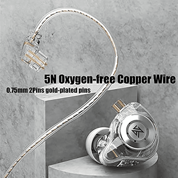 2X Pro In-Ear Headphone HIFI Stereo Bass Earphones with Detachable Cable Sports Noise No Microphone-E