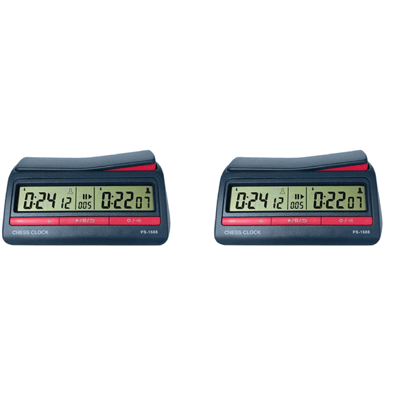 2X Professional Advanced Chess Digital Timer Clock Count Up Down Board Game PS-1688