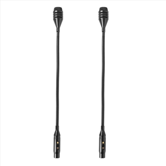 2X Professional Dynamic DJ Microphone with Switch for Mixer Dedicated Disc Shouting Microphone KTV Bar Gooseneck DJ Mic,2 x DJ Microphone 2 x English instruction manual,Black