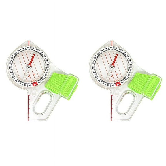2X Professional Outdoor Thumb Compass Competition Elite Direction Compass Portable Compass Map Scale