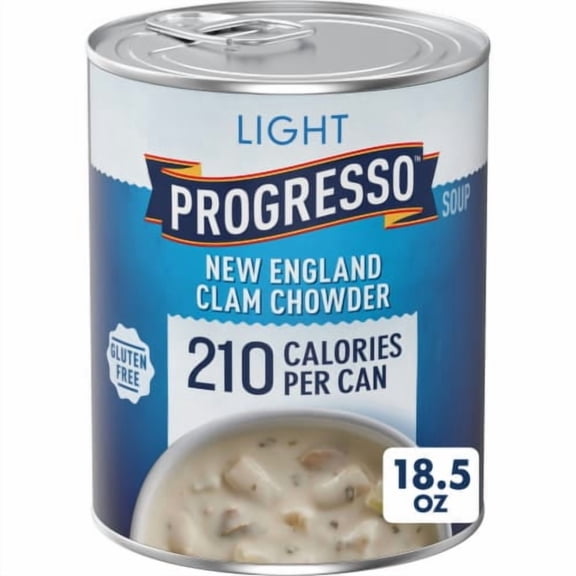 Progresso Light, New England Clam Chowder Soup, Gluten Free, 18.5 oz. ( Pack of 2 )
