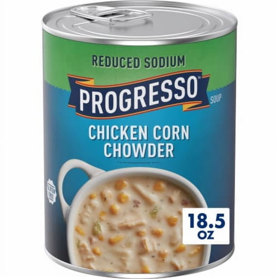 2X - Progresso Reduced Sodium Chicken Corn Chowder Canned Soup