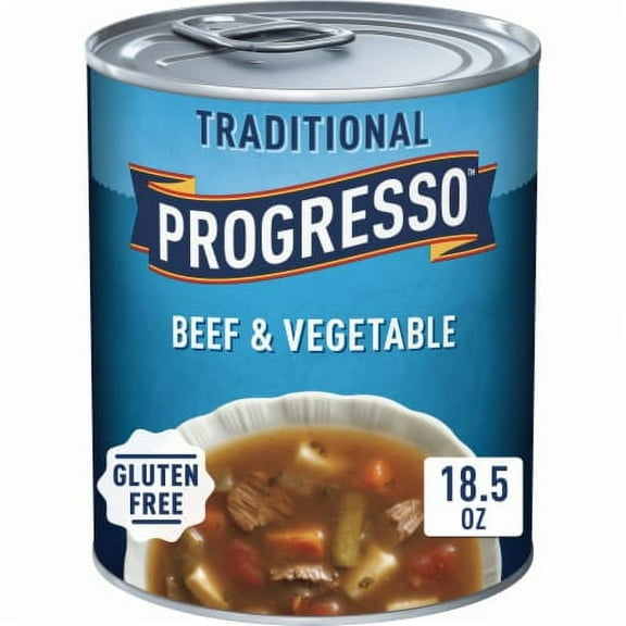 2X - Progresso Traditional Gluten Free Beef & Vegetable Soup