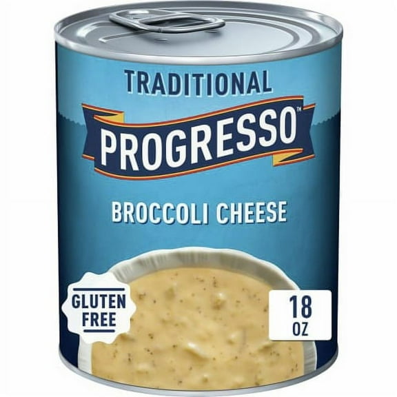 Progresso Traditional, Broccoli Cheese Canned Soup, Gluten Free, 18 oz. ( Pack of 2 )