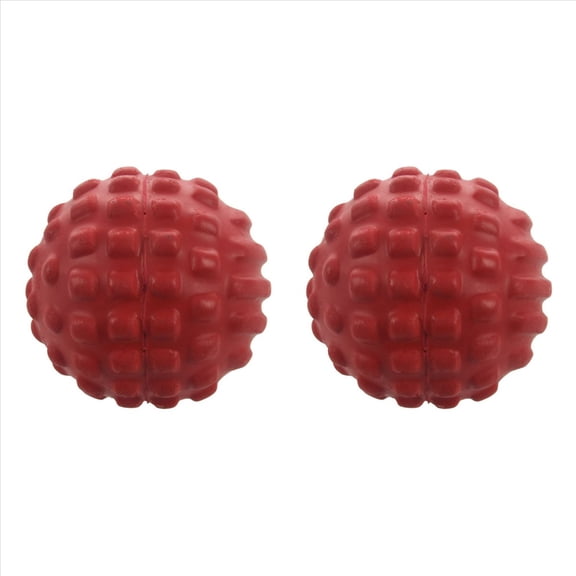 2X Pu Foam Bump Fascia Ball Muscle Relaxation Fitness Massage Ball Waterproof and Easy to Clean Health Care Ball-Red,2 x Massage Ball,Red
