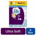 thumbnail image 1 of Puffs Ultra Soft Family Facial Tissues 6 pk / 124 ct - Pack of 2, 1 of 5