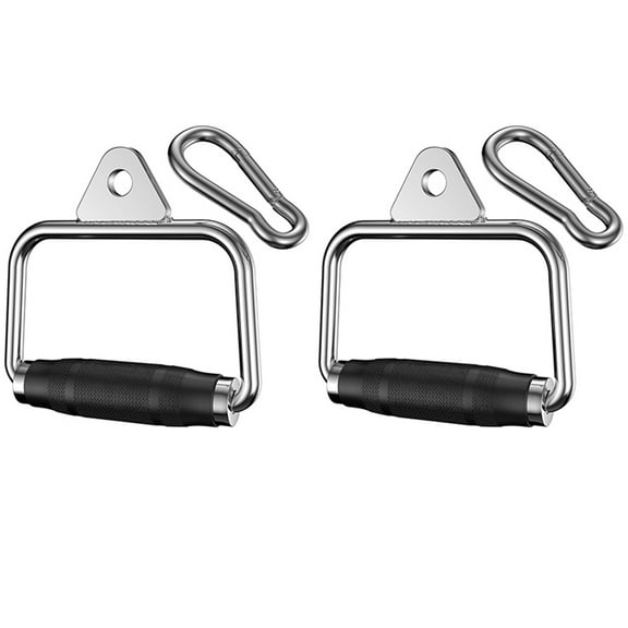 2X Pulldown Cable Machine Handles, Heavy Duty Triceps Biceps Down Handle for Pulley Workouts Home Gym