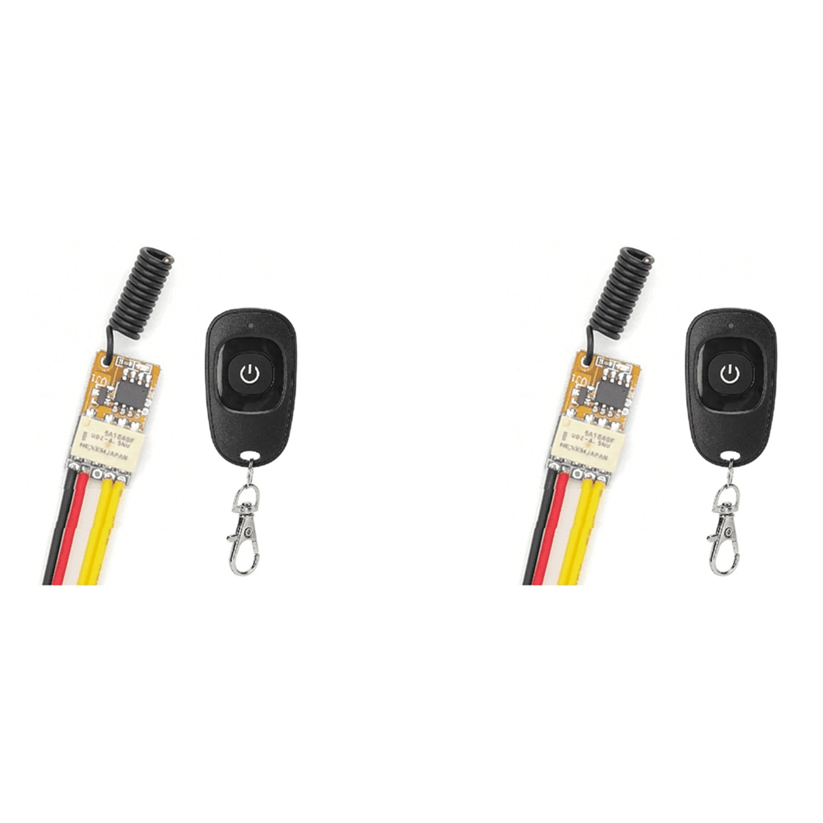 2X Push Button Saving Mini Relay Contact RF Wireless Switches DC3.7V