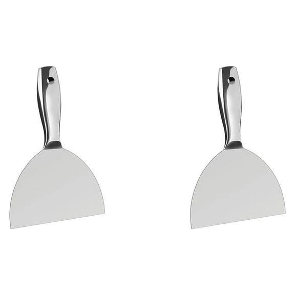 2X Putty-Knife 6 Inch, Premium Polished All-Stainless Steel Scraper Tool for Drywall Finishing