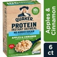 thumbnail image 1 of 2X - Quaker Instant Oatmeal No Added Sugar Apples & Cinnamon, 1 of 5