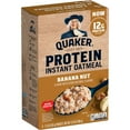 thumbnail image 1 of Pack of 2 - Quaker, Protein Instant Oatmeal, Banana Nut, 12.9 Oz, 6 Count (Pack Of 1) Packaging May Vary, 1 of 5