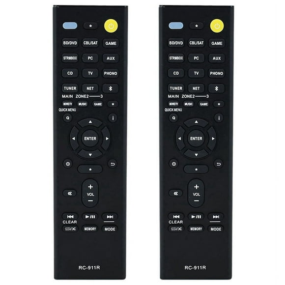 2X RC-911R for AV Power Amplifier Remote Control TX-RZ810 TX-NR575E,2 x Remote Control,black
