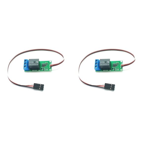 2X RC Relay Switch for Aeromodelling Cars Wide Voltage 5-12V, PWM Control Universal Aerial Light Controller Low Voltage