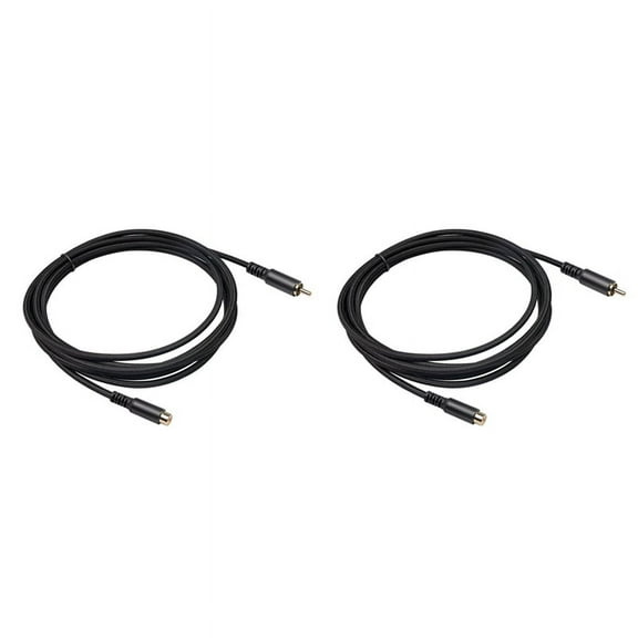 2X RCA Extension Cable RCA Audio Video Cable RCA Male to Female Cord for Speaker,Subwoofer,Camera,HDTV,Amplifier,3Meter