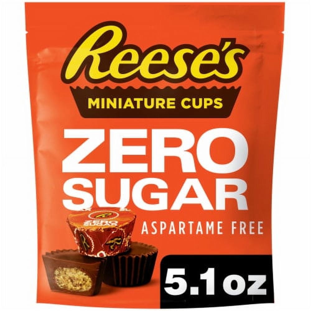 2X-REESE'S Zero Sugar Miniatures Chocolate Peanut Butter Cups Candy Bag - 5.1 oz - 1 bag