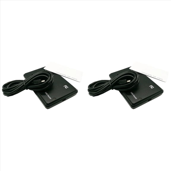2X RFID Smart Card Reader with USB Port, 13.56MHz IC Card, Contactless Sensitivity, Support Window System Linux