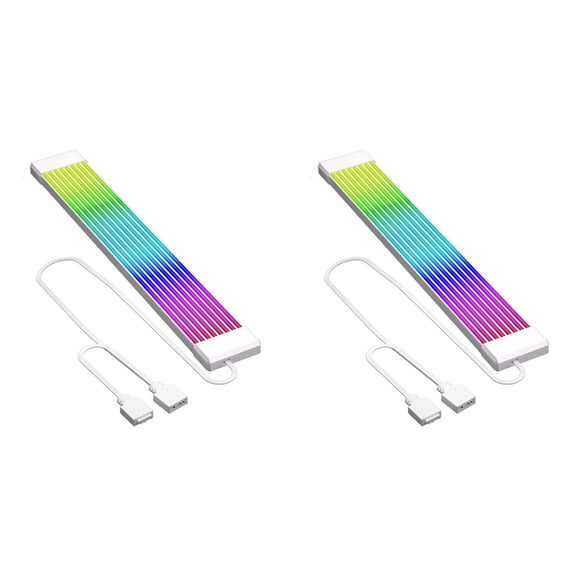 2X RGB LED Strip ARGB Sync Board for Computer Power Supply ATX 24PIN GPU Graphics Card 8Pin Cable Case X8