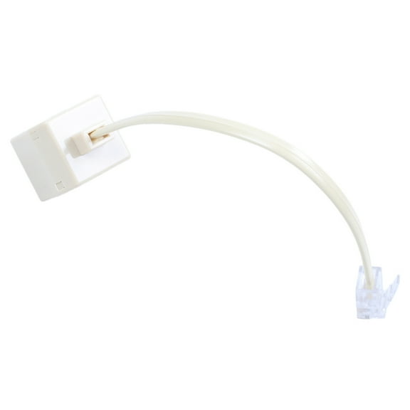 2X RJ 11 6P 4 C Connector 2 X Jack Port M / F Splitter Phone Adapter Cable Beige