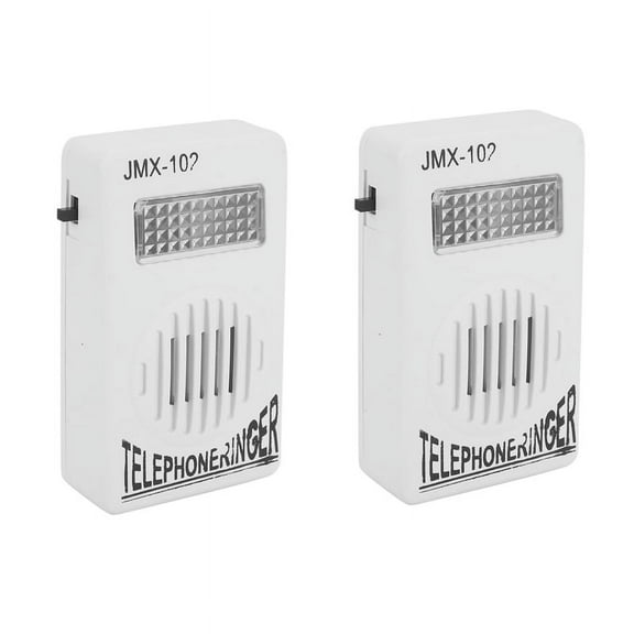2X RJ11 Adapter Louder Telephone Ring Flash Amplifier Ringer for Landline