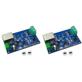 2X RS485 to Ethernet Module RS485 Serial to Ethernet Serial Transmission Versatile Convenient Communication Module,2 x Serial Communication Module 4 x Pin Header