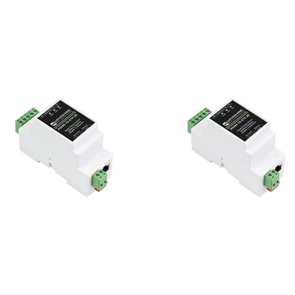 2X RS485 Serial Port Server RS485 to RJ45 Ethernet IP to Serial Port Module Rail Type Serial Port Server