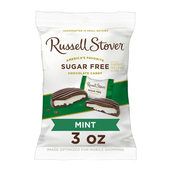 2X-RUSSELL STOVER Sugar Free Mint Patties in Dark Chocolate - 3 oz
