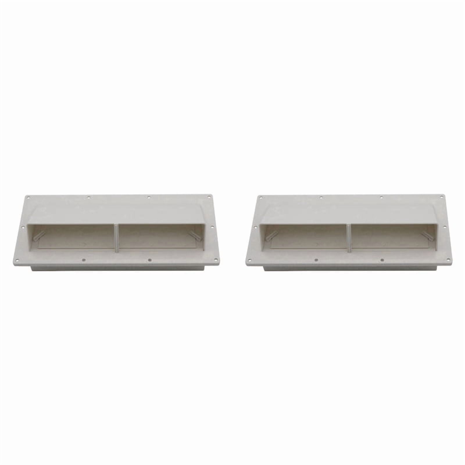 2X RV Caravan Exhaust Fan Low Noise Trailer Side Air Vent RV Range Hood Vent Cover Motorhome Campers Accessories White