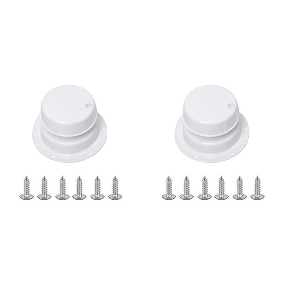 2X RV Plumbing Vent Cap RV Roof Vent Cap RV Roof Sewer Vent Cover for 1 to 2 3/8 Inch Pipe HJ403 White